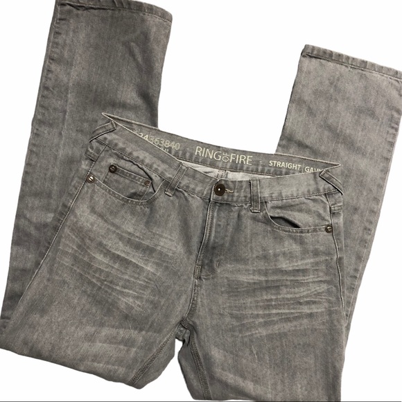 Ring of Fire Other - Ring of fire men’s gray straight jeans size 34x32